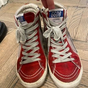 Golden Goose High Top Sneakers Size 36; Fair condition; signs of use & scuffing